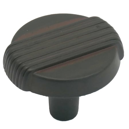 1 1/4 Wired Knob, Iron Black WTerra Cotta Wash